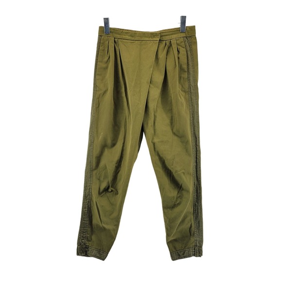 Givenchy Pants - Givenchy Straight Leg Pleated Pants Size 38 30" Waist Olive Green High Waist‎